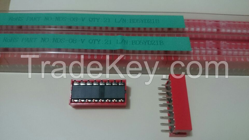 DIP SWITCH 2.54mm pitch 8POSITION NDS-08-V SPST STANDARD