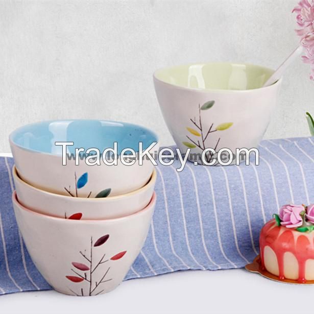4.5'' Little tree design ceramic bowl