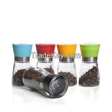 Glass salt and pepper mill grinder