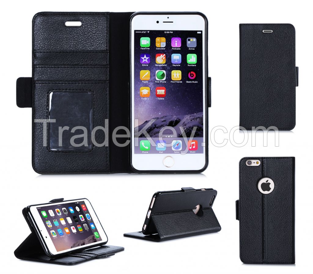 Guangzhou Wholesale Funky Design High Quality Premium PU Leather Phone Case For Apple iphone 6 5.5inch