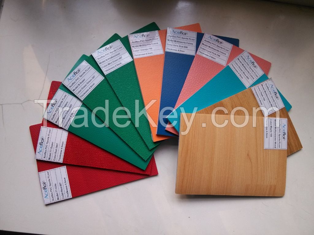 wholesale PVC sports flooring vinyl floor sheet