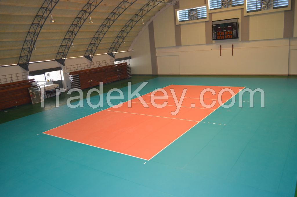 volleyball PVC floor mat vinyl sports flooring for gyms