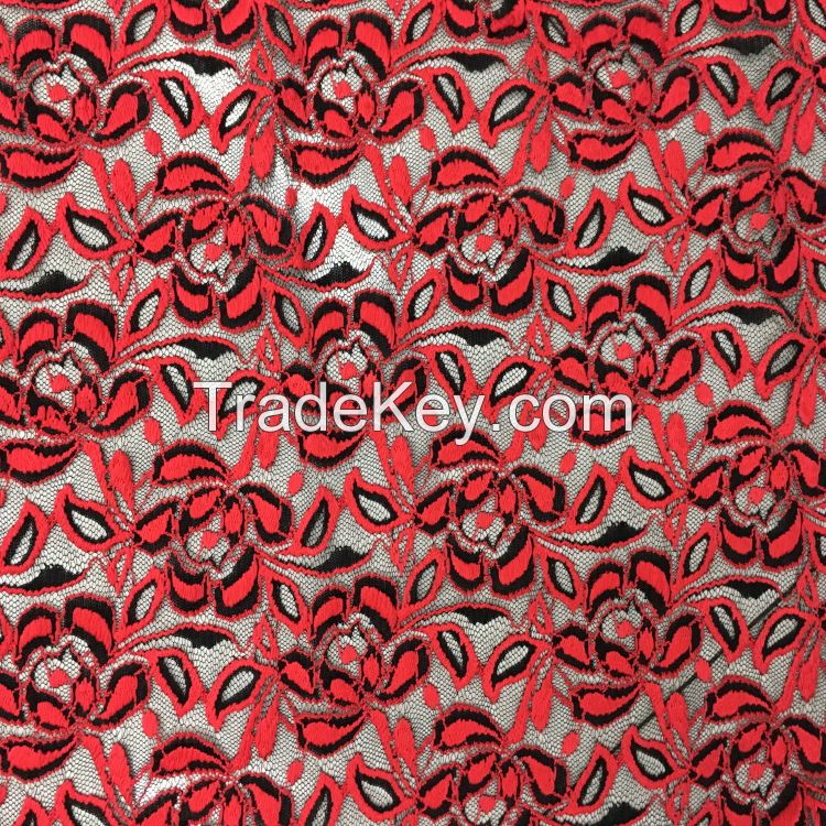 nylon spandex lace fabric factory