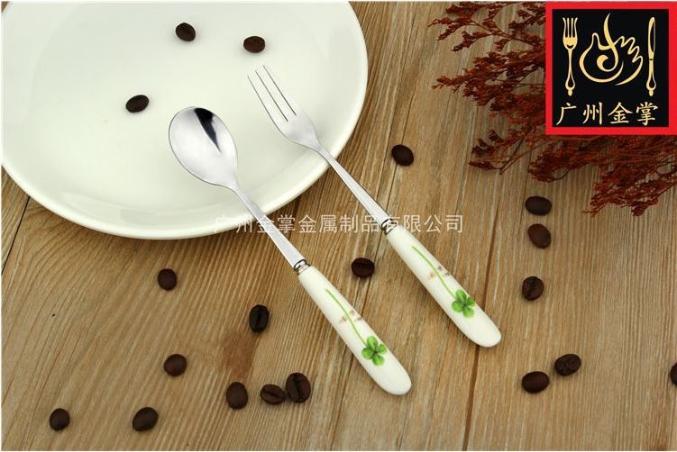 Stainless Steel Flatware With Ceramic Handles