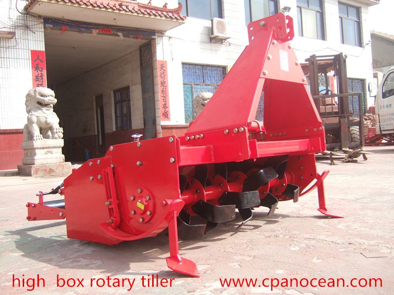 high box rotary tiller with slip clutch