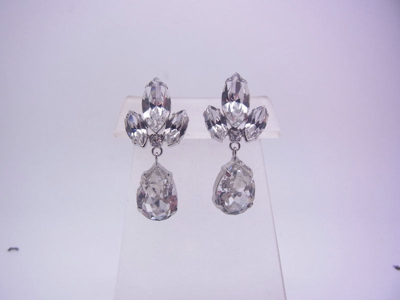 wholesale crystal clear drop shape earring