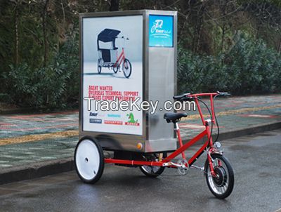 three Side Pedal Advertising Trike with LED lights package