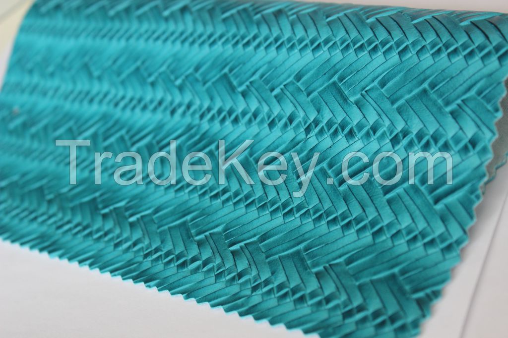 Factory price high quality embossed synthetic pvc leather for bag making