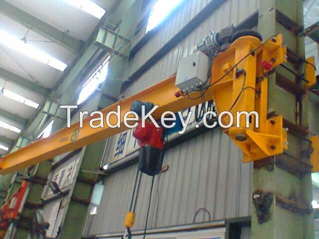 Wall mounted cantilever crane 3 ton installed in factory jib crane