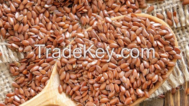 golden/brown organic flax seeds