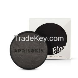 Korean Cosmetics Brand Soap, April Skin Brand, Magic Stone Black Soap