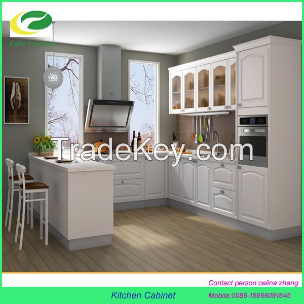 sell modular MDF white ash kitchen cabinets