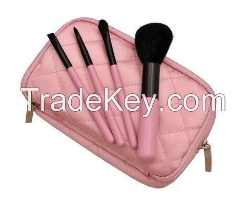 4pc private label portable makeup brush set