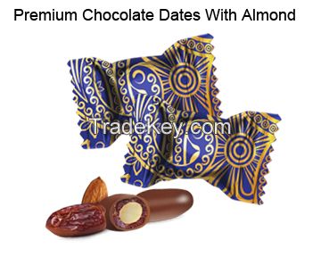 Premium Chocolate Dates with Almonds