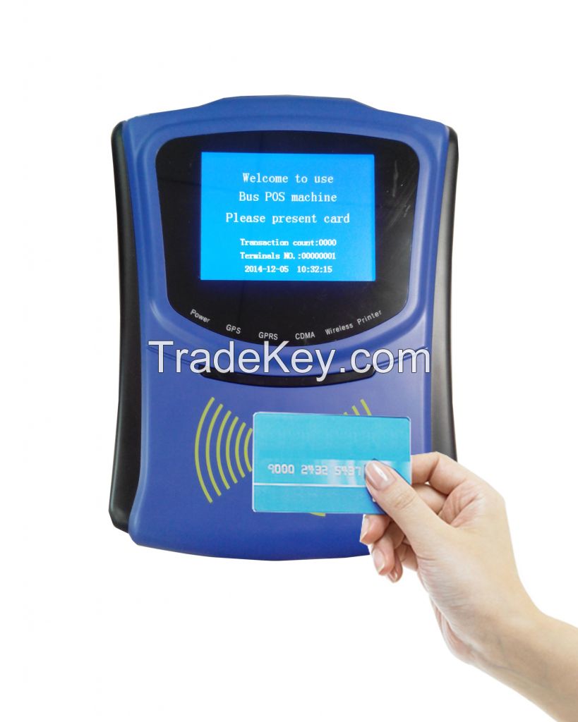 Bus validator ticketing POS support 13.56MHz card for bus IC card payment