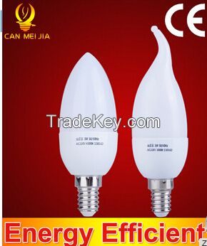 Hotsal PC Led Candle Lights SMD 2835 E14 Led Light Home Lighting Led E14 Bulb Lamp Warm Cool White 3W 5W 220V