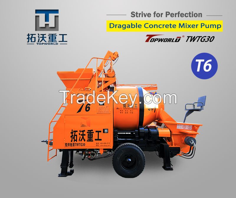 Concrete mixer pump combined TWTG30 T6