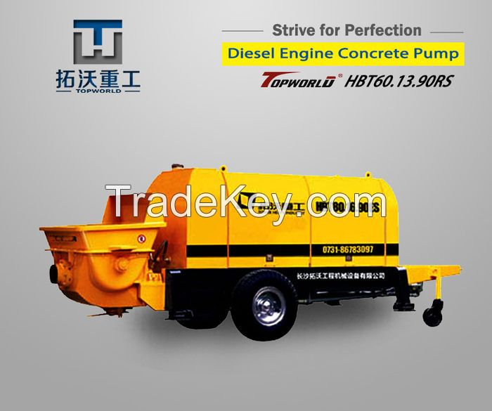 brand new trailer concrete pump HBT series diesel engine type