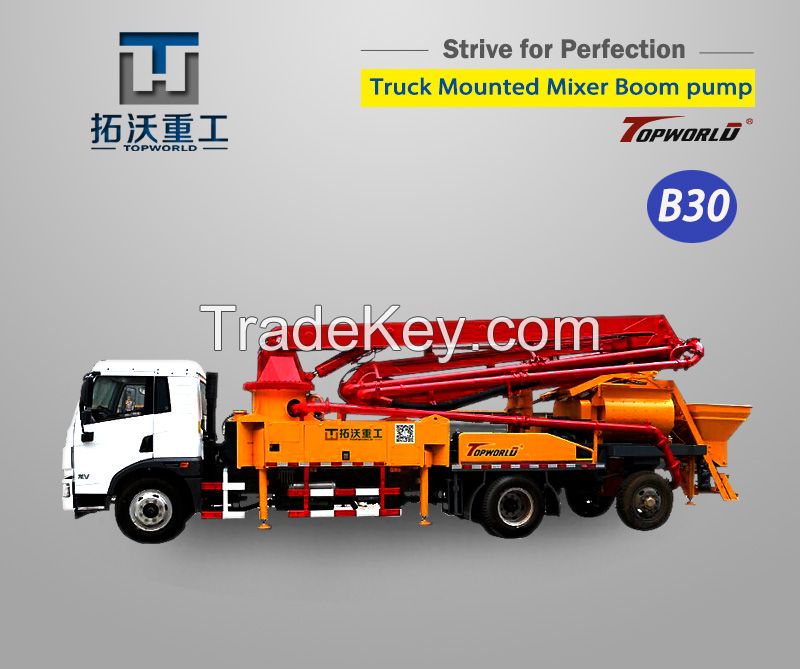 brand new truck mounted concrete mixer boom pump 30 meters