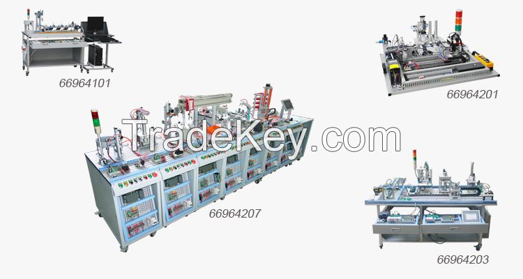 automation trainer, mechatronics, automatic production line, six freedom robot industrical process training kits for school laboratorty