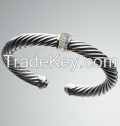 7mm Pave Diamond Cable Classics Bracelet