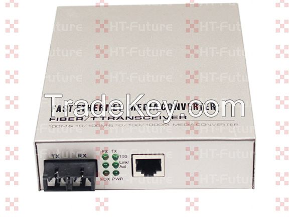 Single Fiber 10/100/1000M Gigabit Ethernet WDM Fiber Media Converter