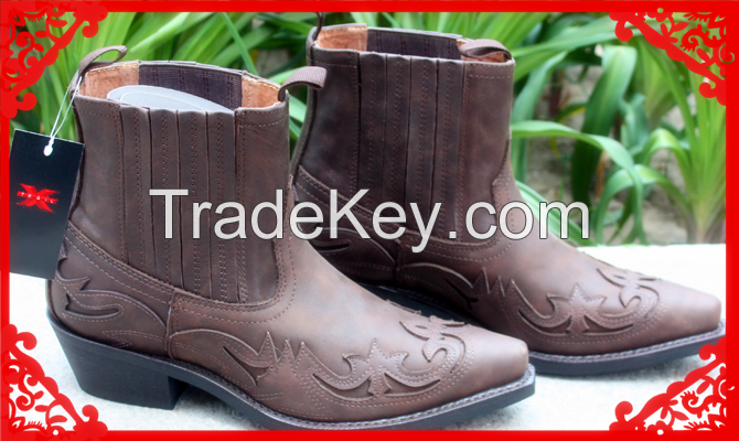 Men's Leather Western Cowboy Boots