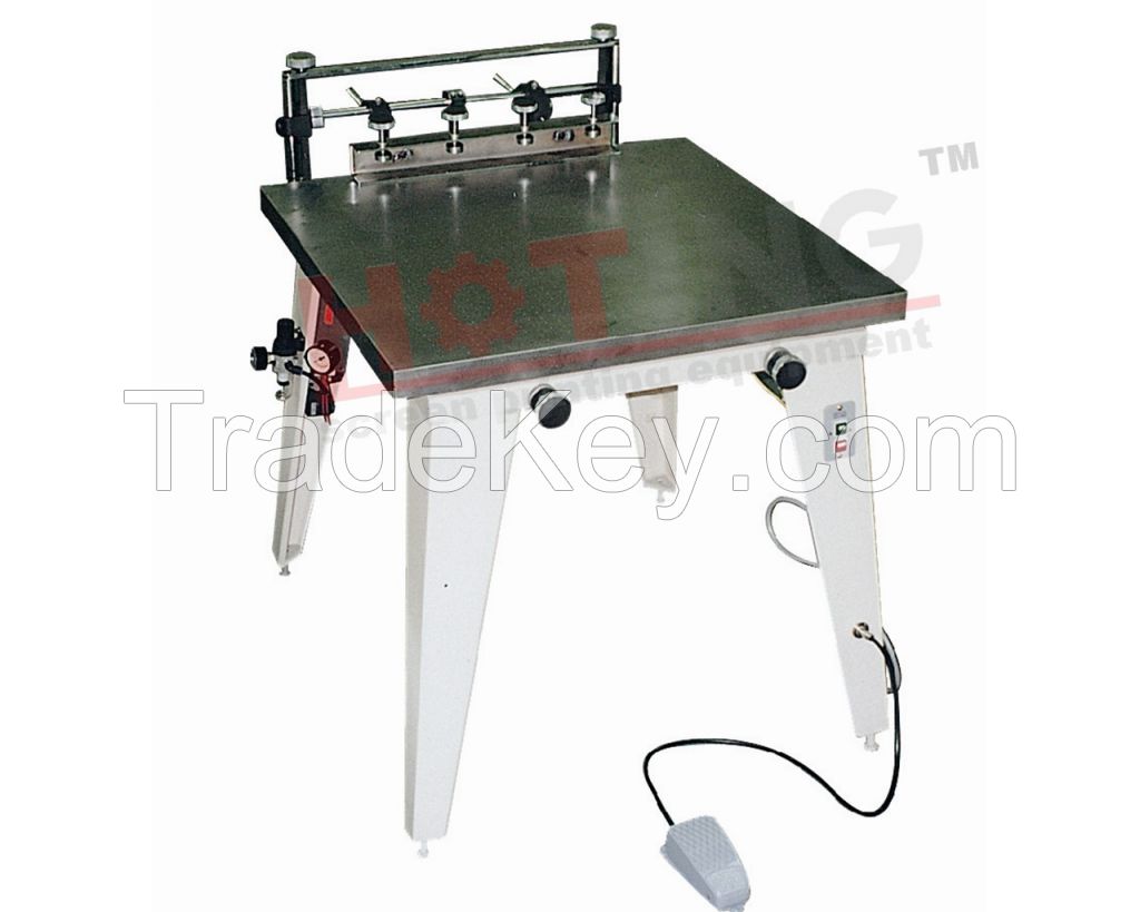 Vacuum table screen printing machine