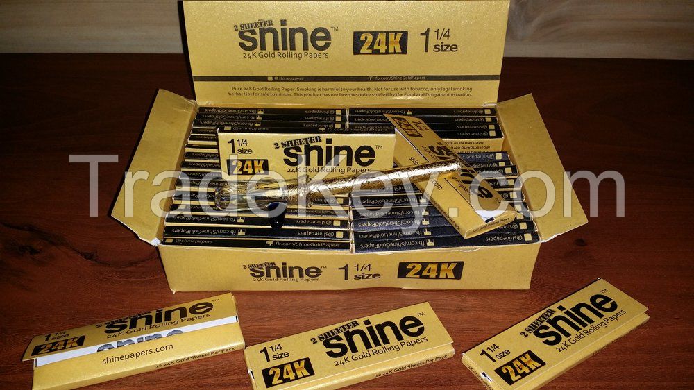 Shine 24K Gold Cigarette Rolling Papers