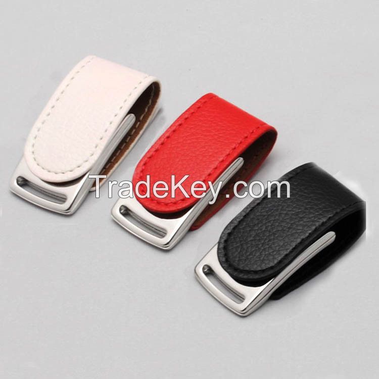 Customizable Logo Printed Leather USB Flash Drive