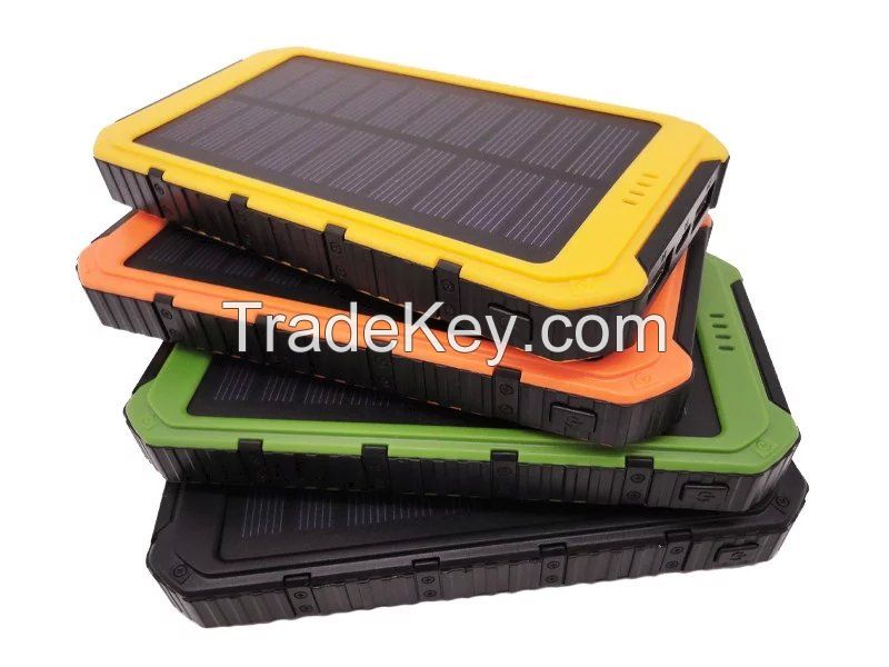 Hot Selling Waterproof Solar panel Power Bank 10000mah for Mobile Phone