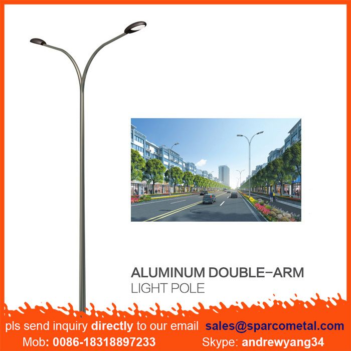 highway round conical aluminium lighting pole