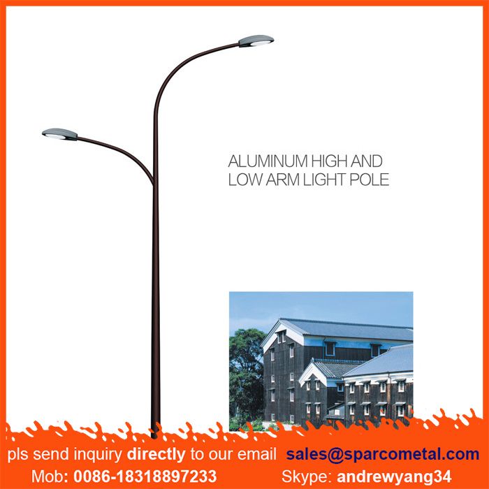 high class seamless aluminium light pole