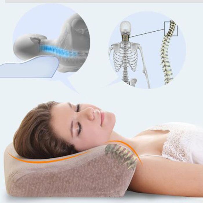 PU cervical vertebra Memory foam pillow for therapy, side-to-back pillow, neckpillow, sleep pillow
