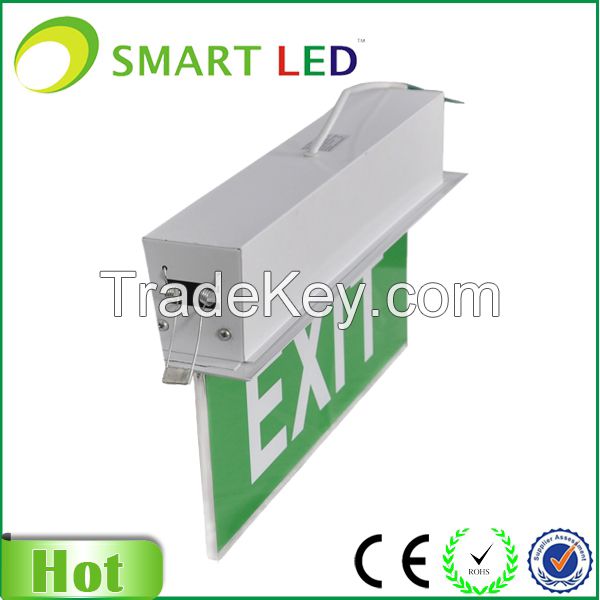 Insert ceiling mounted 3W Emergency Exit Sign