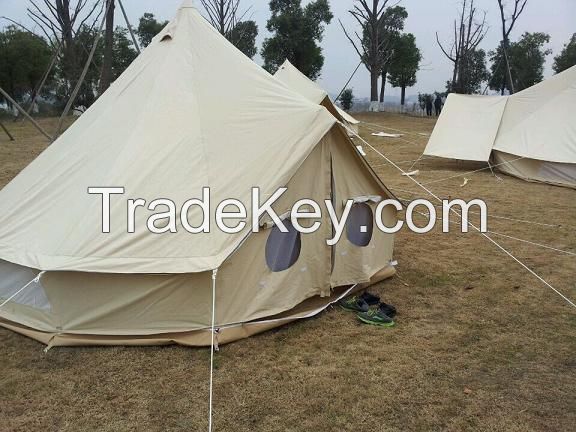 outdoor luxury camping canvas bell tent