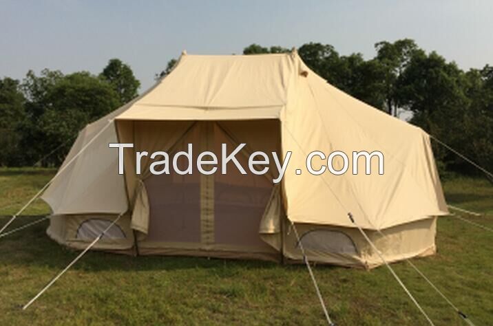 6X4M double door emperor bell tent canvas bell tent