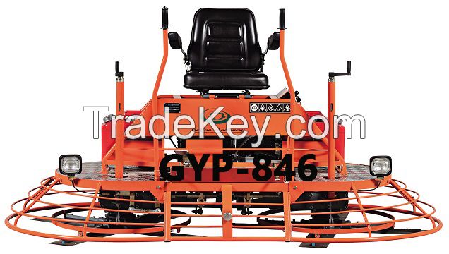 Overlapping Design Concrete Ride-on Power Trowel Gyp-846 with Trolley Wheel