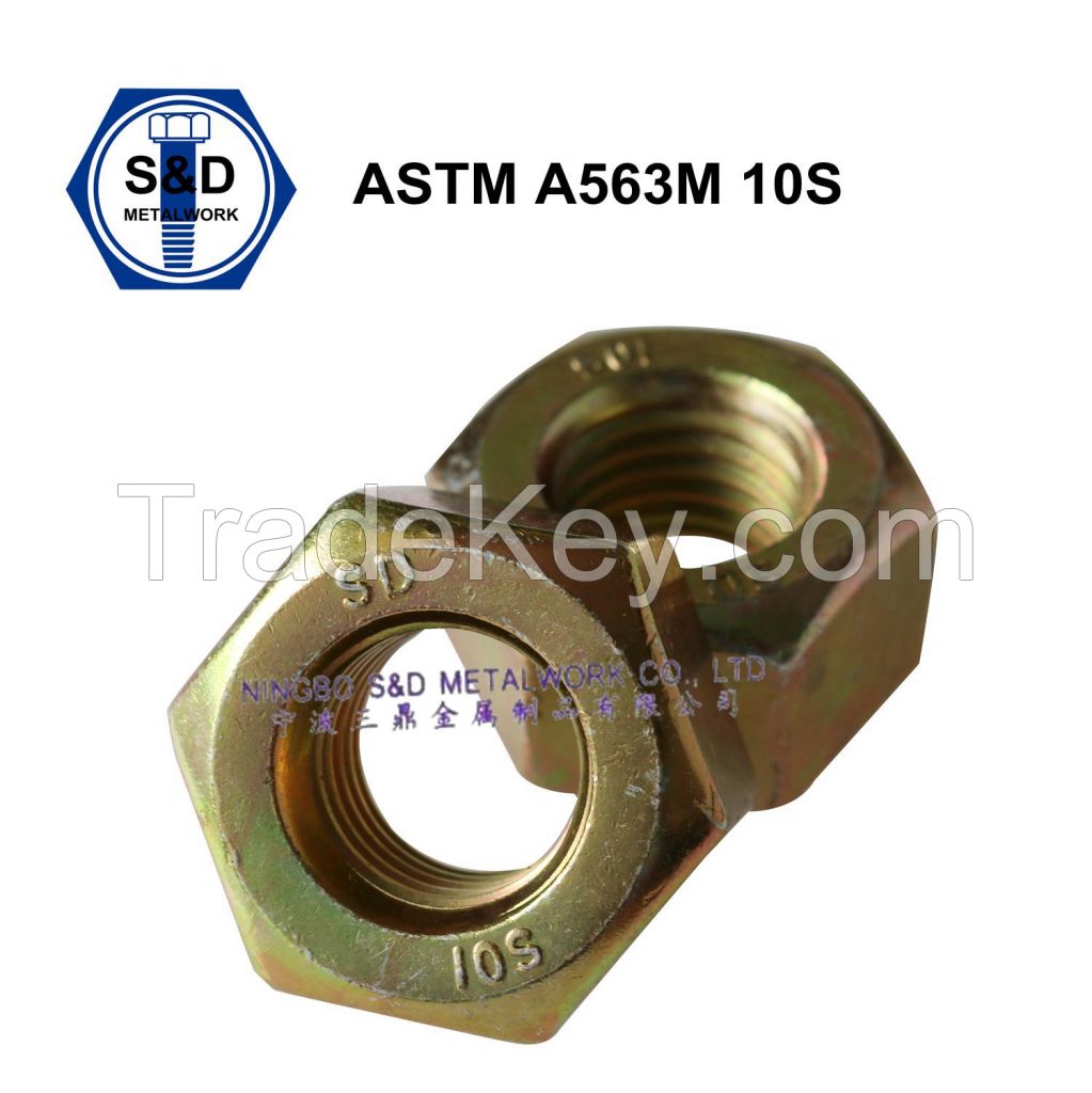 ASTM A563 10S  Heavy Hex Nuts