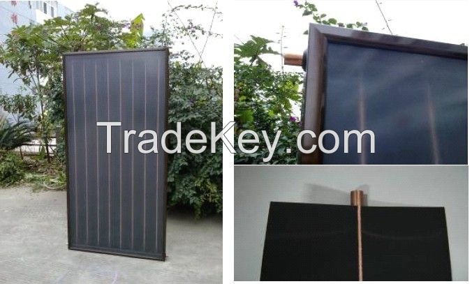 flat plate solar collector with black chrome selective coating