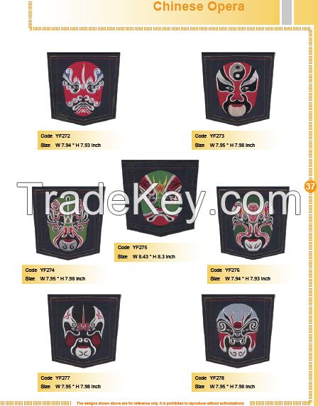 Chinese Opera Embroidery Patch