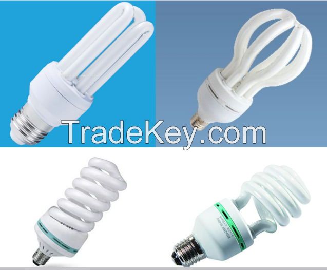 U Shape/Half Spiral/Full Spiral/Lotus 7W-125W Energy Saving Lamp