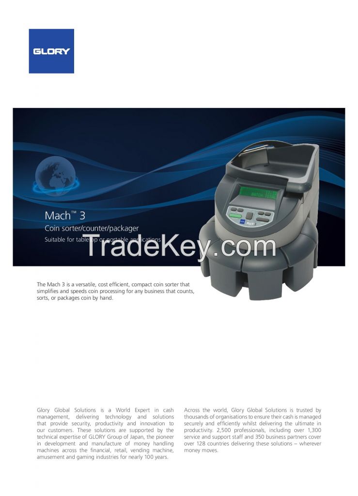 Glory Mach3 Coin Sorter Machine