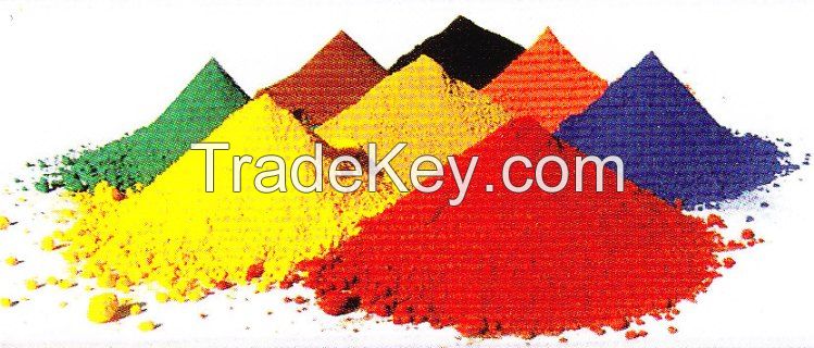 red/yellow/black/green/black pigment iron oxide