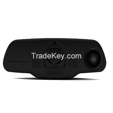 2016 Fashion rearview mirror monitor with bluetooth , GPS
