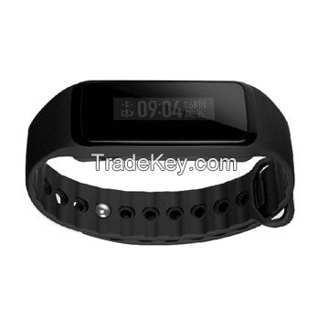 0.91-inch OLED smart bracelet bluetooth watch with music control , sleep and heart rate monitor