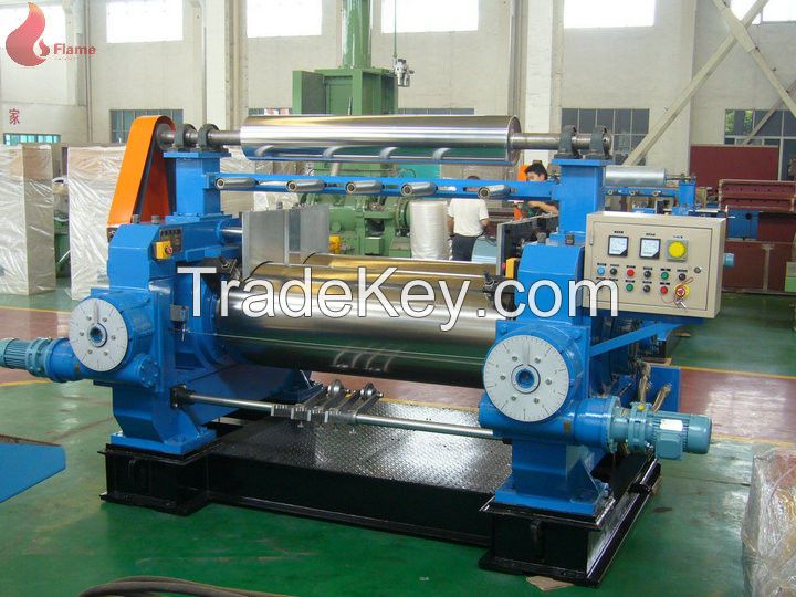 two roller mill for rubber and plastic mixing