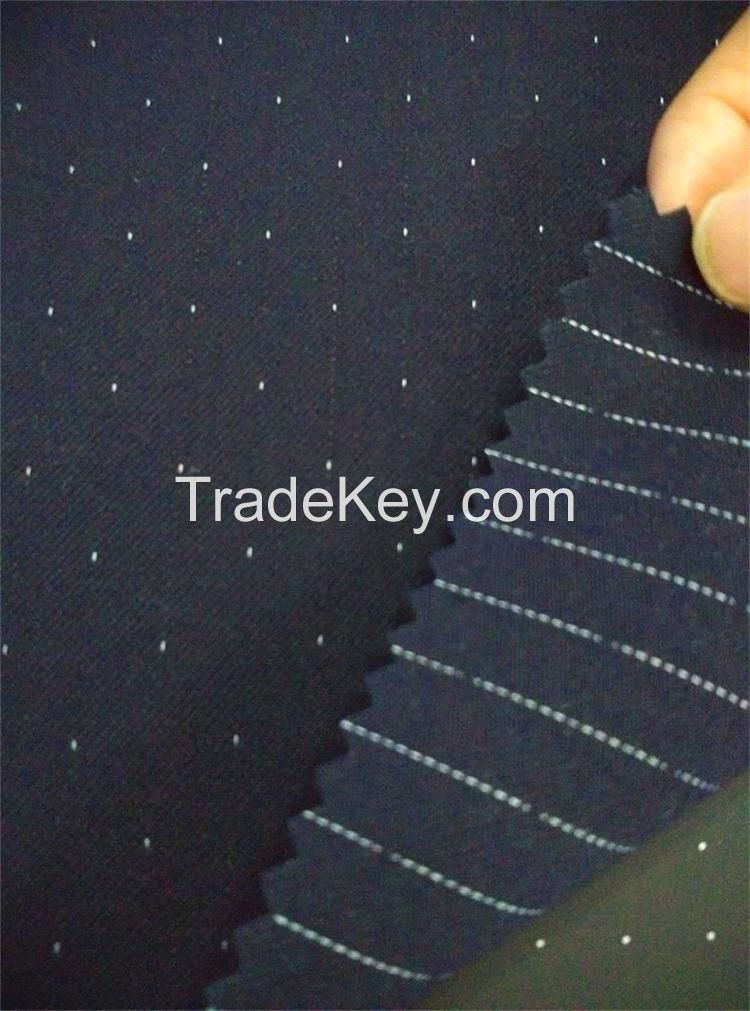 T/R, white dot, Two Tone Effects, Elastic Woven Dying Fabric