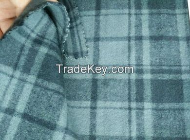 100%Cotton, Green Plaid, Check, Burshed Finishing Woven Fabric, 265GSM