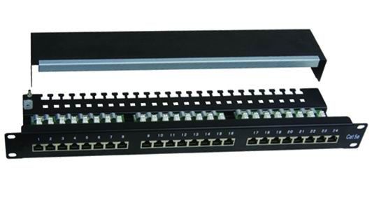 24/48 ports FTP/UTP rack mount rj45 cat5e cat6e patch panel with cable management